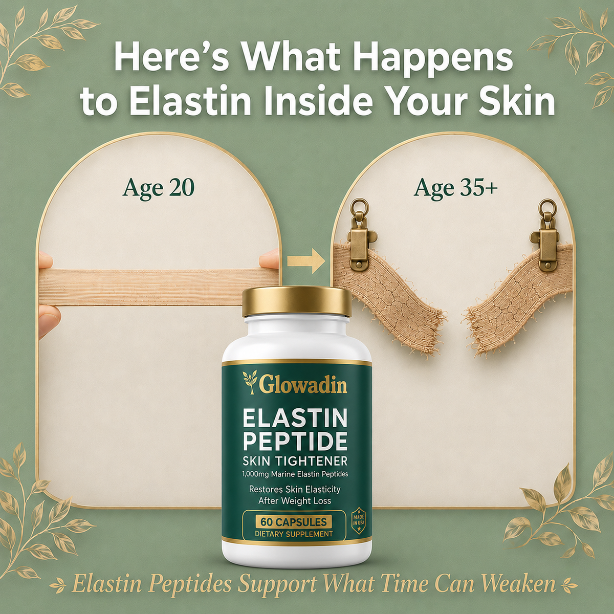 Elastin Peptides with 1.000mg of Pure Marine